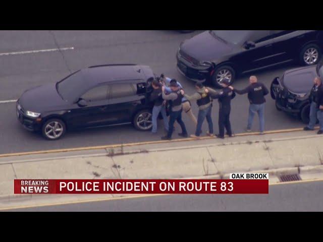 Arrest made after police standoff along Route 83 in Oak Brook