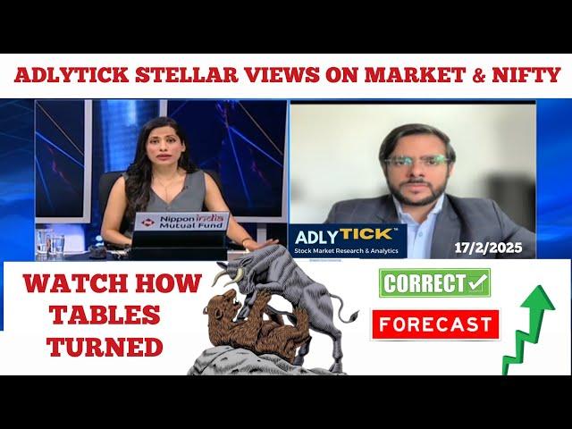 Adlytick STELLAR Views on Market & Nifty | Watch how tables turned| Aditya Arora ET Now 17-2-2025
