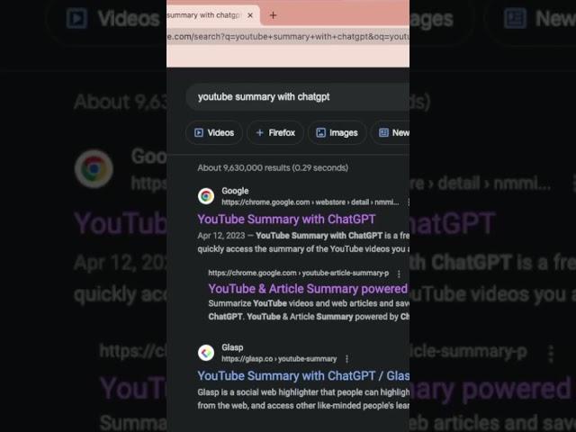Summarize ANY Youtube Video in 5 Seconds