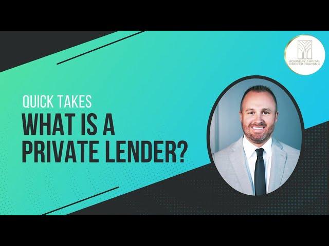 What Is A Private Lender?