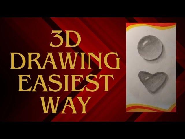 3D Drawing Easiest way ||Not a Kalakar