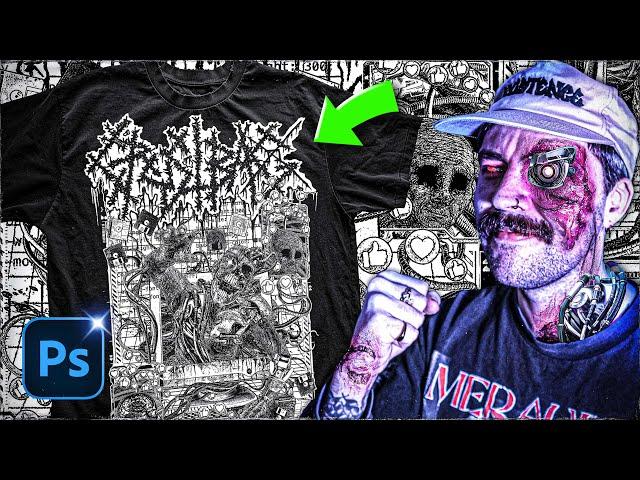 Design HARDCORE DEATH METAL Artwork - Photoshop Tutorial 2023