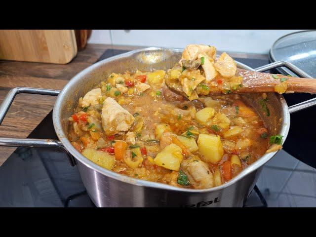 Delicious recipe vegetable stew with meat! This stew is only served in restaurants!