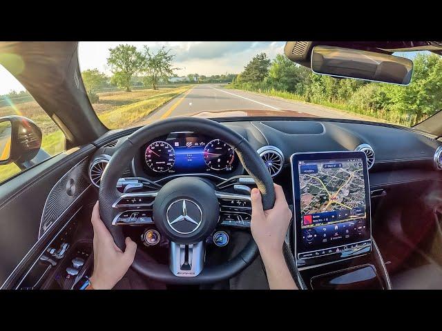 2024 Mercedes SL63 AMG - Twin Turbo V8 Roadster Evening Commute