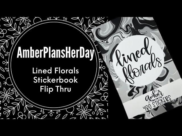 Lined Florals Stickerbook Flip Thru | AmberPlansHerDay