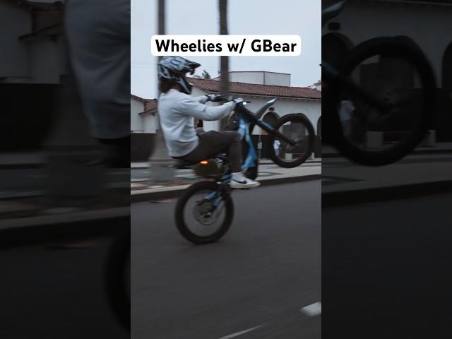 Wheelies w/ @GromieBear #electricmotorcycle #electricbike #ebike