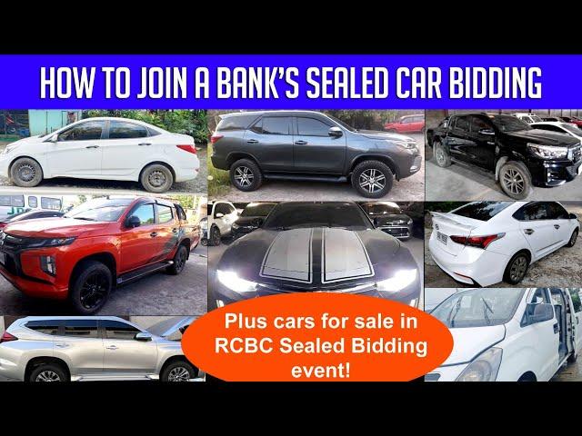 How to join sealed car bidding sa banks. Plus silipin natin repossessed cars at RCBC sealed bidding