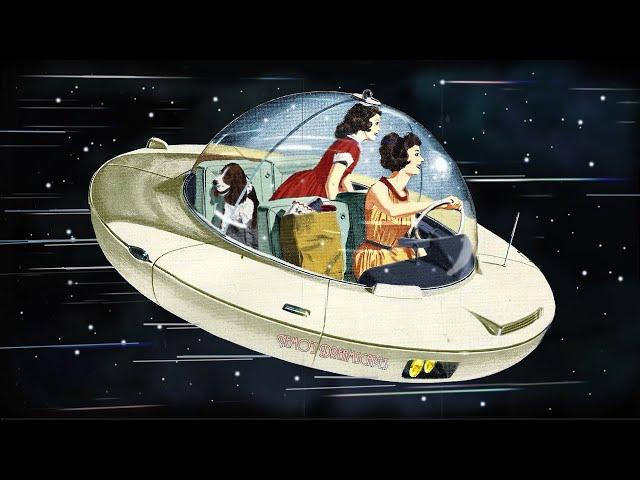 Retro-futurism: Warp Drive Travel w/ Vintage oldies playing from another dimension (White Noise)