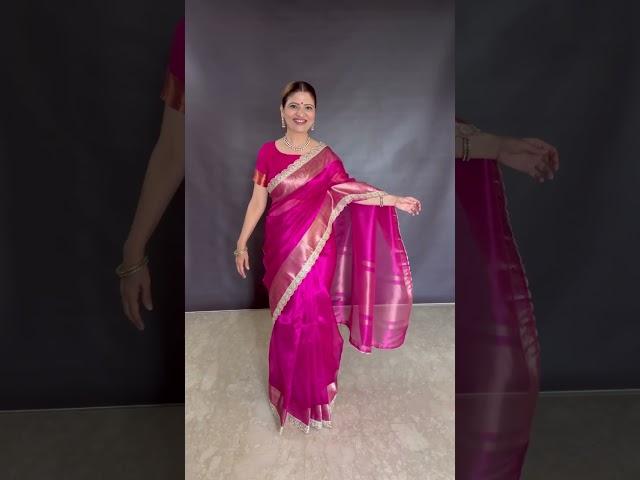 How to manage open pallu. #saree #sareedrape #viralvideo #trending #sareetips