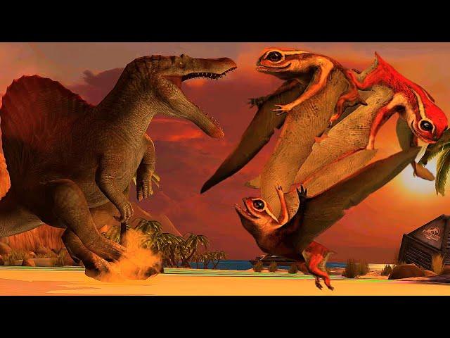 NEW ANUROGNATHUS VS THE SPINO | JURASSIC WORLD THE GAME