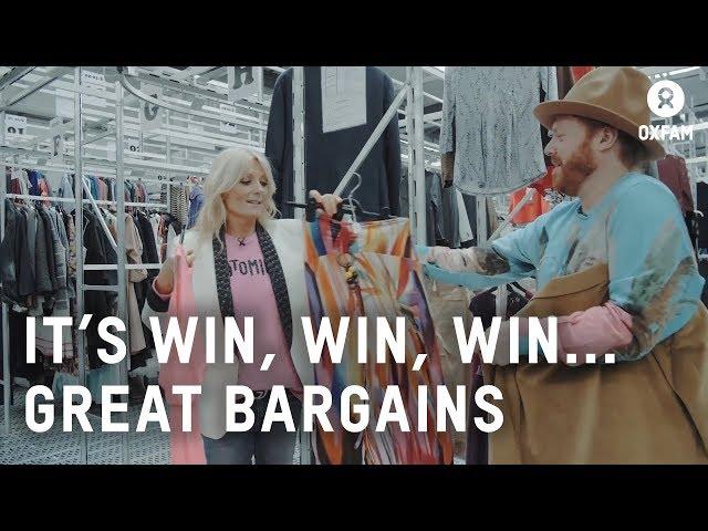 Keith Lemon and Gaby Roslin shop for clothes with Oxfam | Oxfam GB