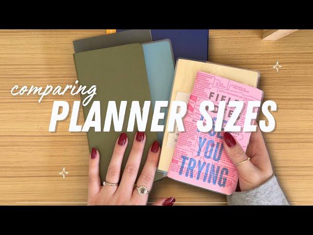 Planner Size Comparisons  A5, B6, Hobonichi Weeks, Travelers notebook and more!