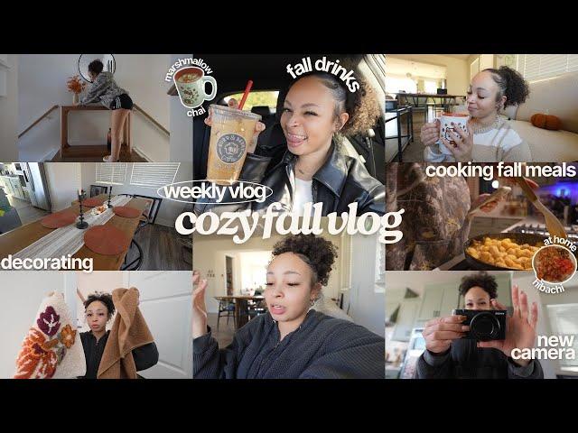 fall vlog ️🪵 decor shopping, new fall recipes, fall decorating & more! | aliyah simone