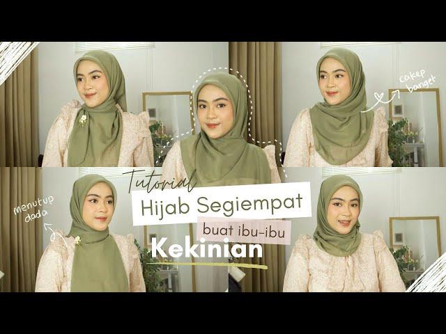 5 Style Hijab ibu-ibu anti nyekik leher !!!! Simple banget pake segiempat