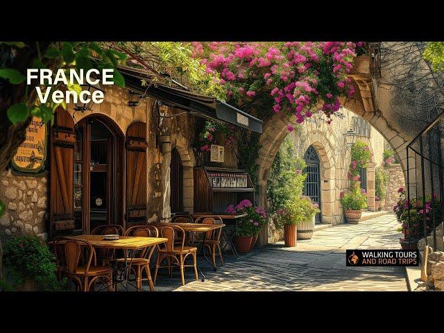 Vence France  A Beautiful Town Tour in the Heart of Provence - A Relaxing 4k video walk