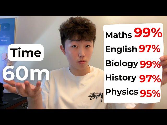 Revealing how I study 1 hour a day for PERFECT grades