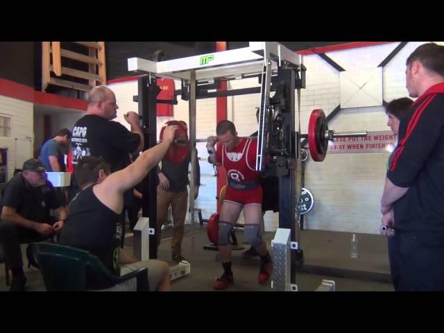 Aaron Doyle - Squat Attempt 3 - 155kg @ 81.7kg - 2013 Wild West Shootout