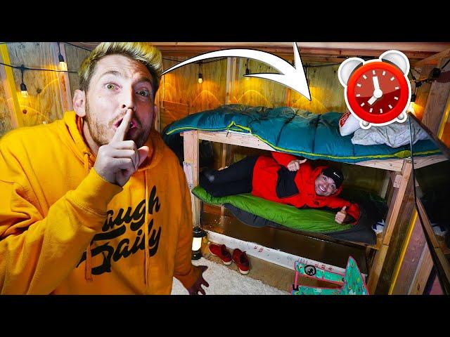 24 HOUR OVERNIGHT SURVIVAL CHALLENGE IN BUNKERS!