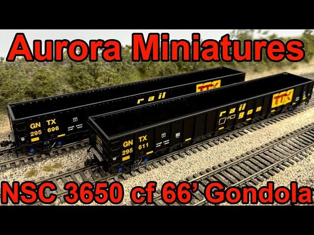 Review: Aurora Miniatures NSC 3650 cf 66' Gondola [HO Scale]