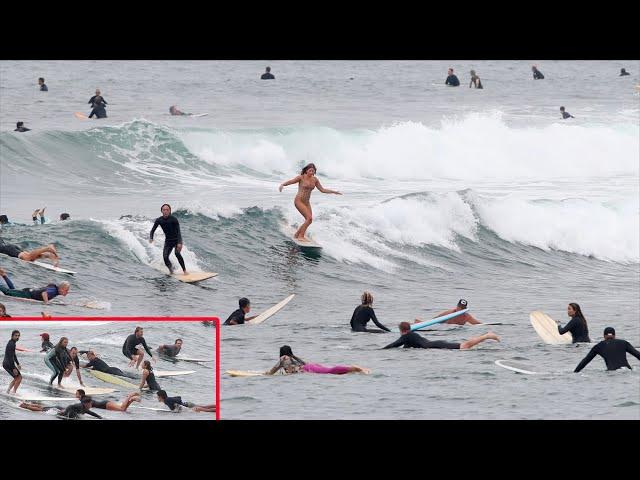 Surfing CHAOTIC  Malibu last week - Raw Clips