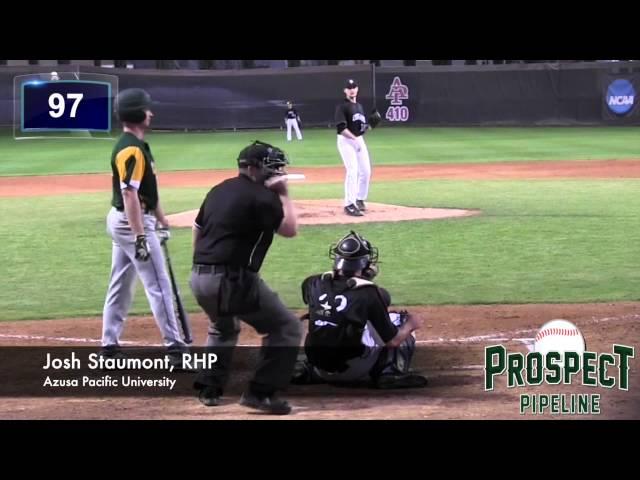 Josh Staumont Prospect Video, RHP, Azusa Pacific University #mlbdraft