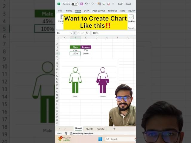 Don't Create Boring Charts‼️Instead Use Amazing Charts #exceltips #excel #shorts #exceltricks