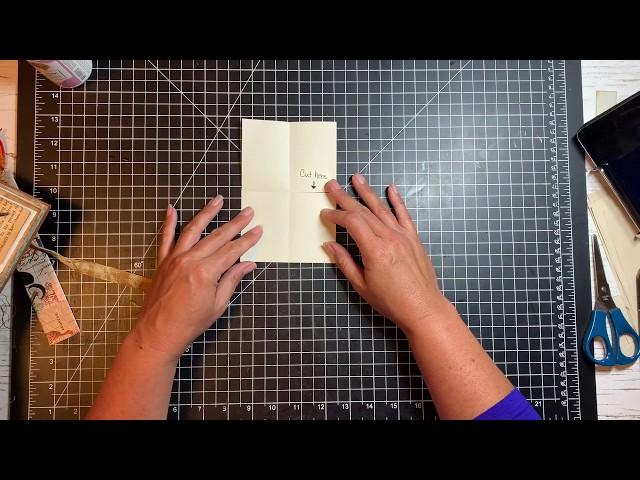 Tutorial - Creating a junk journal tuck spot with a hidden note card
