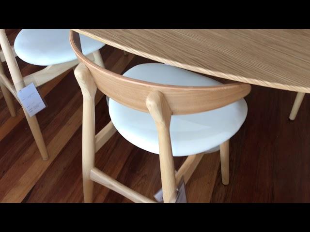 Replica Furniture - Replica CH33 Dining chairs around the Replica Tulip oval Table in oak.