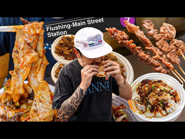 FULL DAY CHINESE FOOD TOUR IN FLUSHING, NEW YORK// SPICY CUMIN LAMB, XINJIANG KABOBS, STREET FOOD