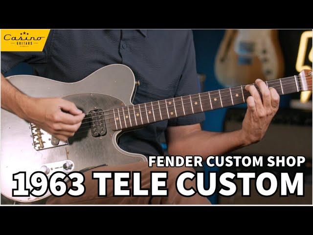 Fender Custom Shop 1963 Telecaster Custom HS Relic in Aged Charcoal Frost Metallic