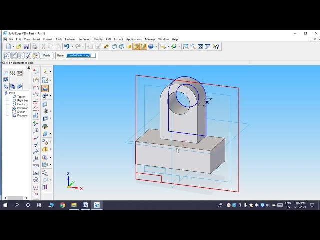 ME 20ME12P SOLID EDGE TUTORIAL 3D MODEL 01 (312 GOMATESH POLYTECHNIC, BELAGAVI)