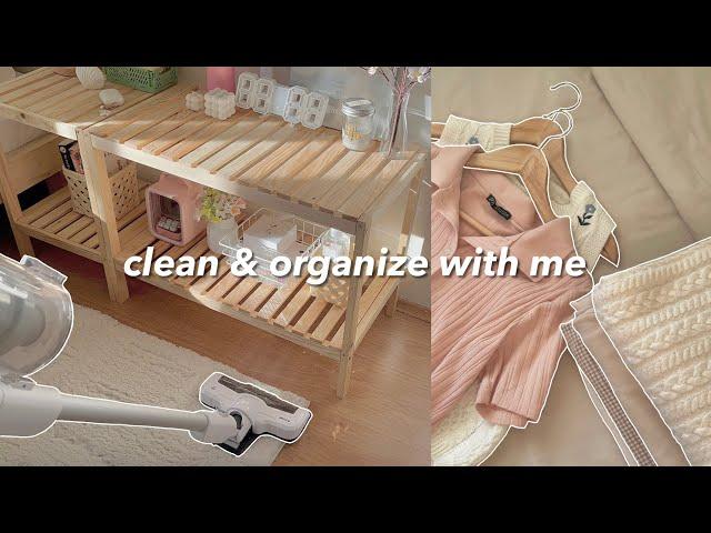 clean & organize my room with me  | aesthetic and satisfying 