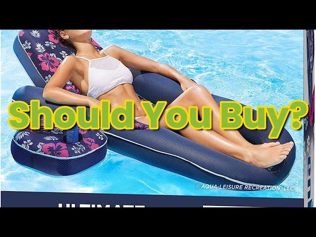 Review Aqua Campania Ultimate 2-in-1 Pool Float Lounge – Extra Large – Inflatable Pool Floats Adults