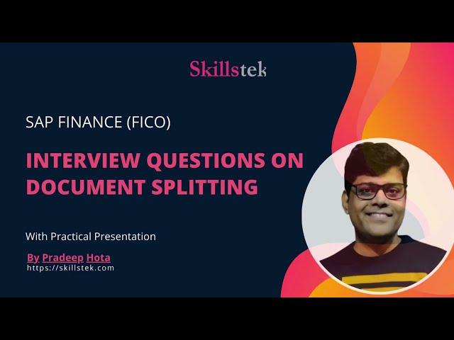 SAP FICO Interview Questions and Answers on Document Splitting | Practical Tour | Pradeep Hota