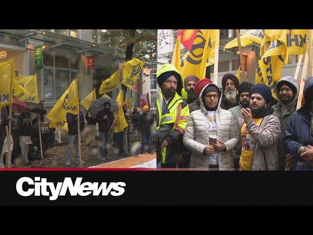 Sikh community rallies at India's Vancouver consulate amid foreign interference allegations