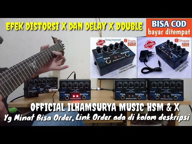 Efek gitar X distorsi delay double harga murah suara sedap