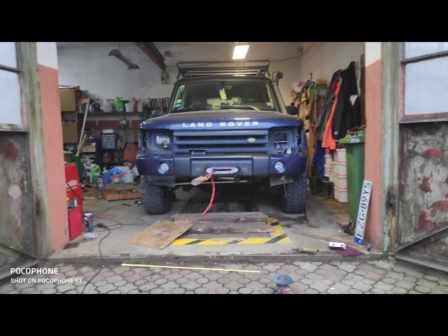 4x4OverDrive Discovery II Custom hidden Winch Plate Factory Bumper Mod - Wyciągarka w fabr. Zderzaku