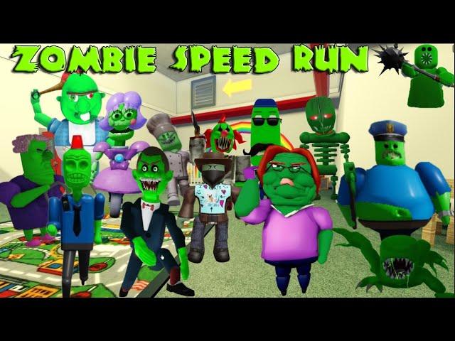 ZOMBIE Speed RUNS in all SCARY OBBY Games, Gran, Wild West, Carnival, SIren Cop, Ani-Tron, Funny