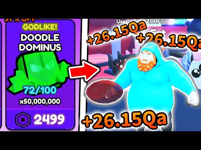 I Bought $2499 DOODLE DOMINUS PET and Became FATTEST PLAYER in Roblox CaseOh Eating Simulator..