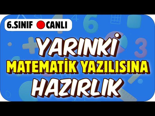 YARINKİ MATEMATİK YAZILISINDA ÇIKAR 6. SINIF #2025