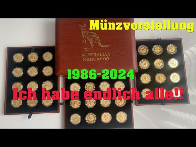 Meine GOLD Sammlung ist Komplett alle Australian Känguru/Nugget 1986-2024 Perth Mint Kangaroo Münzen