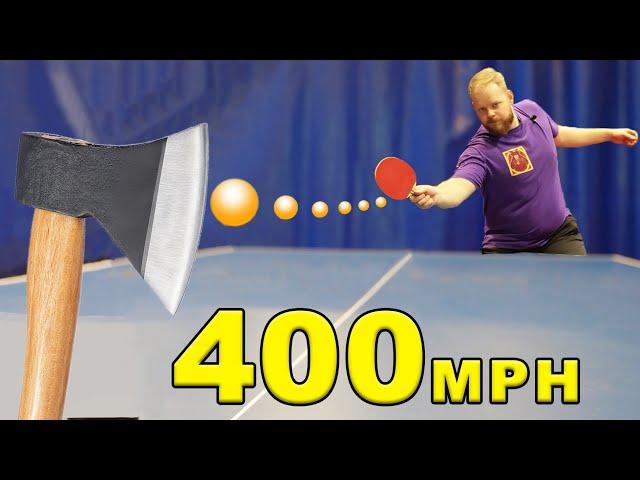 How Fast Do You Need to Shoot to Split a Ping Pong Ball?