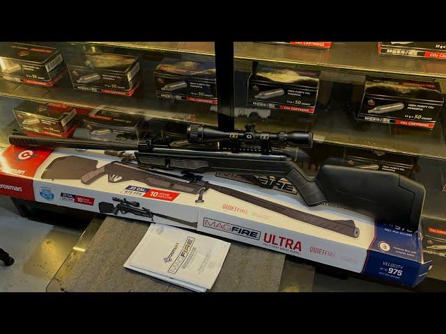 Crosman Airgun MagFire Ultra Multi-Shot Break Barrel Rifle unboxing and testing #airgun