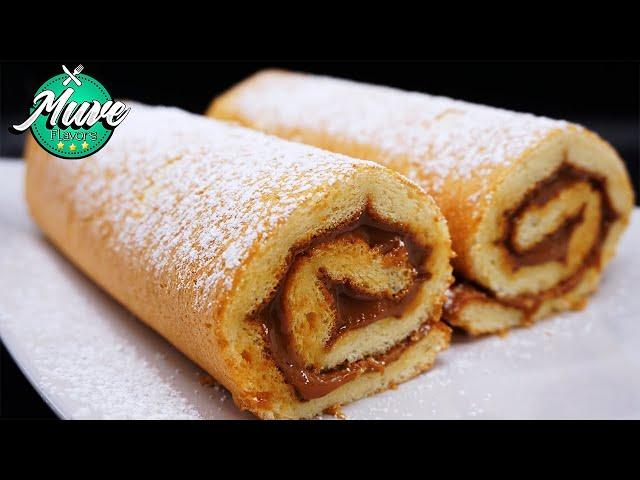 Brazo gitano relleno de DULCE DE LECHE fácil y rápido | Muve Flavors