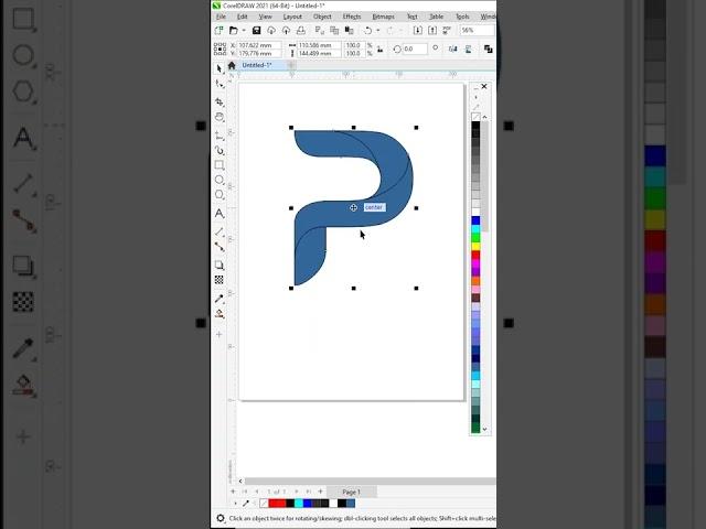 Logo design with P Letter in CorelDraw#shorts #coreldraw