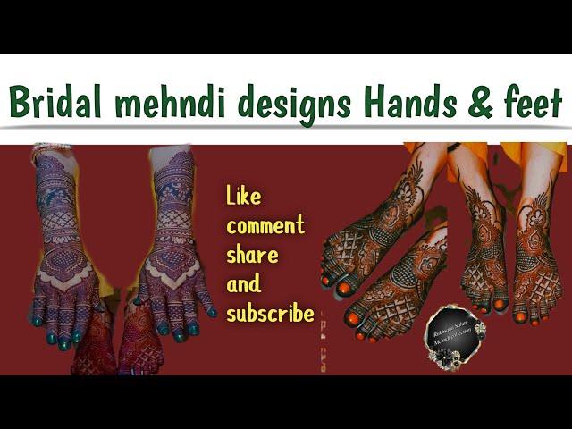 Bridal mehndi designs Hands & feet | Bridal mehndi | Sahar Maryam | ️ #hand #mehndi #foryoupage