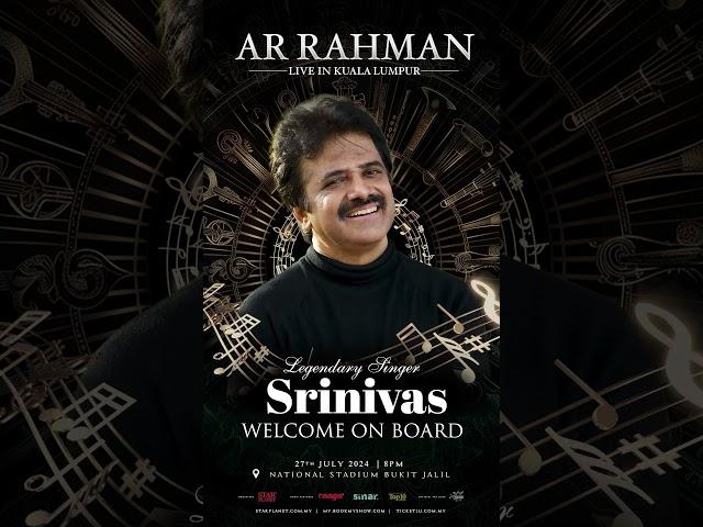 Welcome Legendary Singer Srinivas at AR Rahman Live in KL 2024 #arrahman  #arrlive #arrahmanconcert