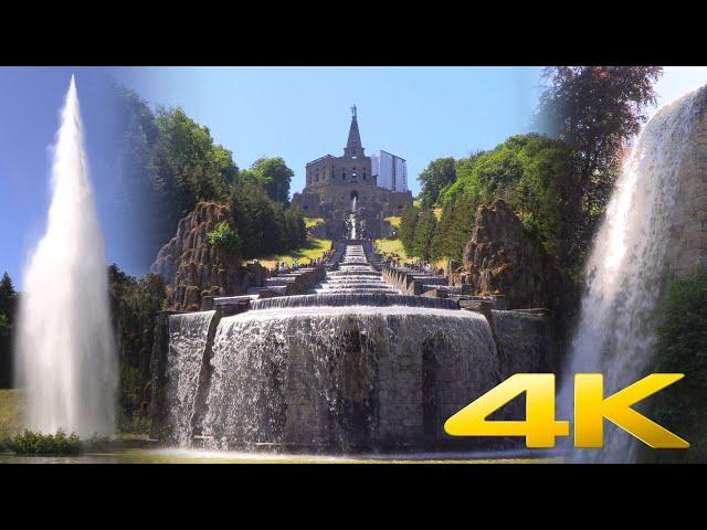 4K | Impressive 300 year old water features at Bergpark Wilhelmshöhe in Germany