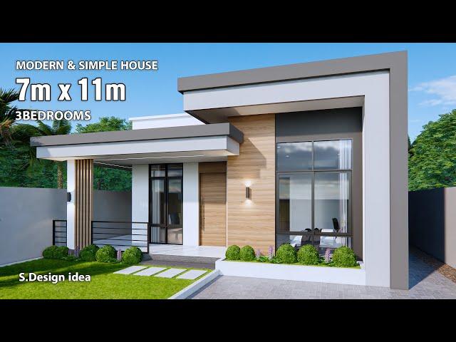 Simple House | House Design idea | 7m x 11m 3Bedrooms