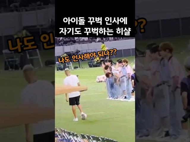 아이돌 90도 인사 따라하는 호감똘끼 히샬리송